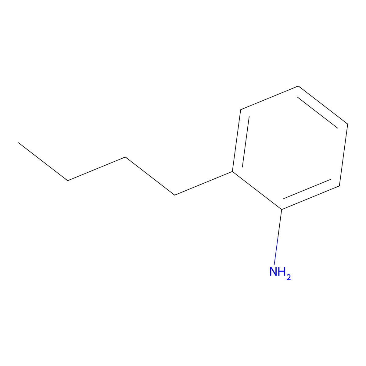 o-Butyl-aniline molecular structure, CAS 2696-85-7