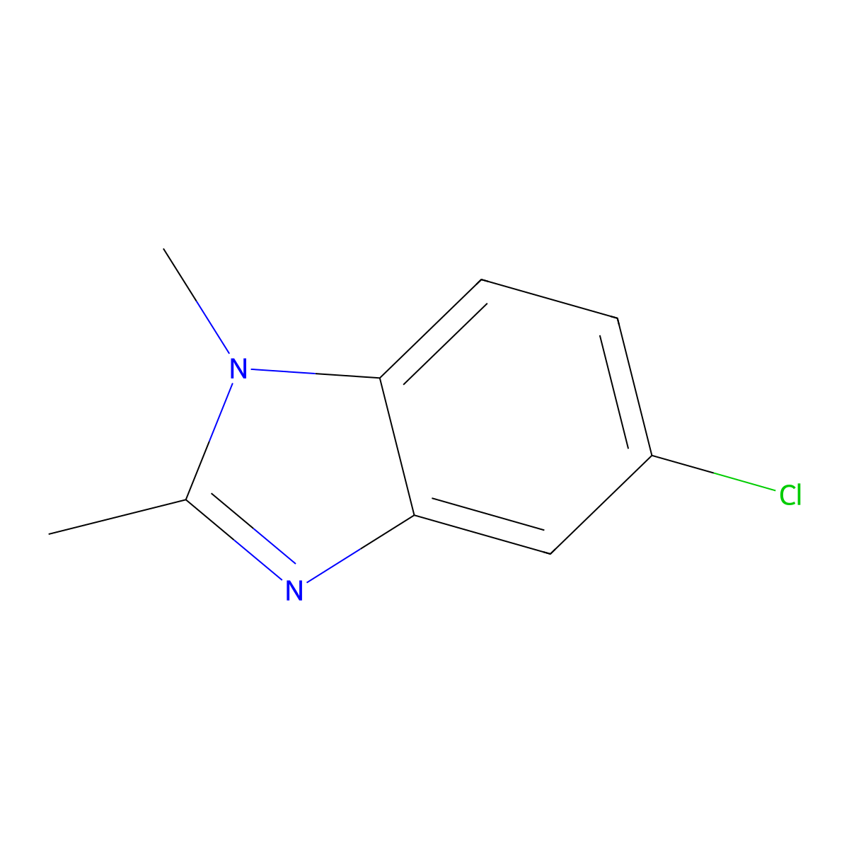 5-Chloro-1,2-dimethyl-1H-benzimidazole molecular structure, CAS 26960-04-3