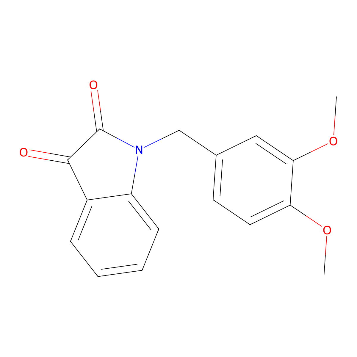 1-(3,4-Dimethoxybenzyl)indoline-2,3-dione molecular structure, CAS 26960-67-8