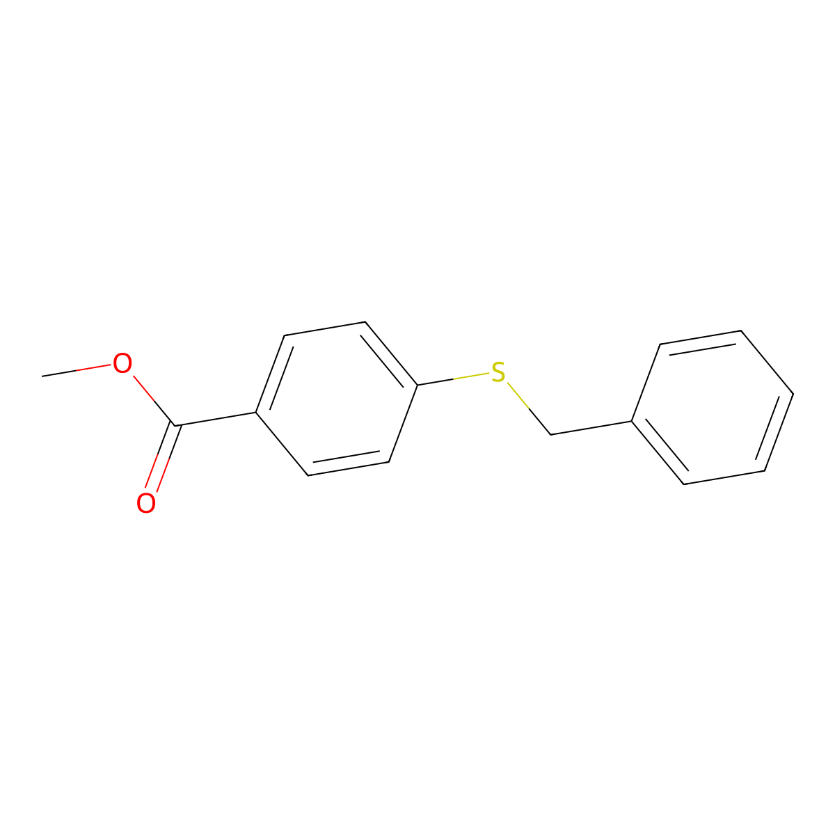 Methyl 4-(benzylthio)benzoate molecular structure, CAS 26960-78-1