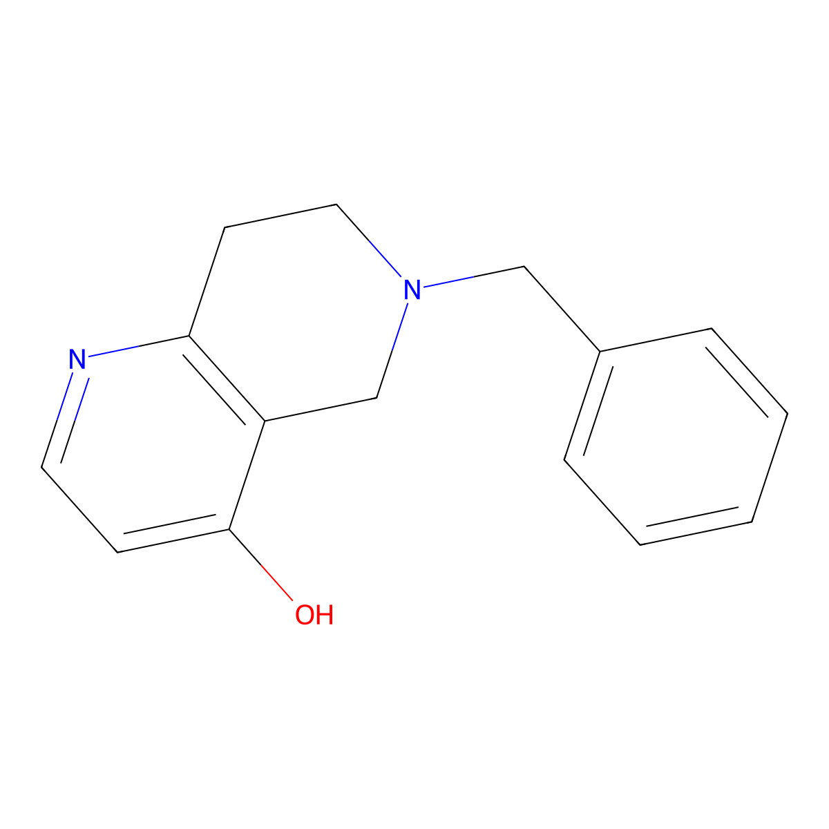 6-Benzyl-5,6,7,8-tetrahydro-1,6-naphthyridin-4-OL molecular structure, CAS 2696363-87-6