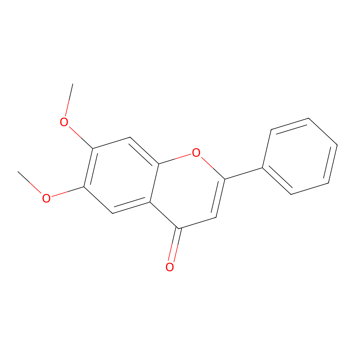 6,7-Dimethoxyflavone molecular structure, CAS 26964-27-2