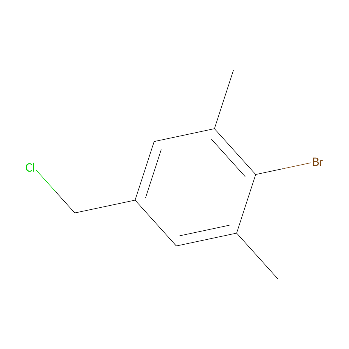 2-Bromo-5-(chloromethyl)-1,3-dimethylbenzene molecular structure, CAS 26965-70-8