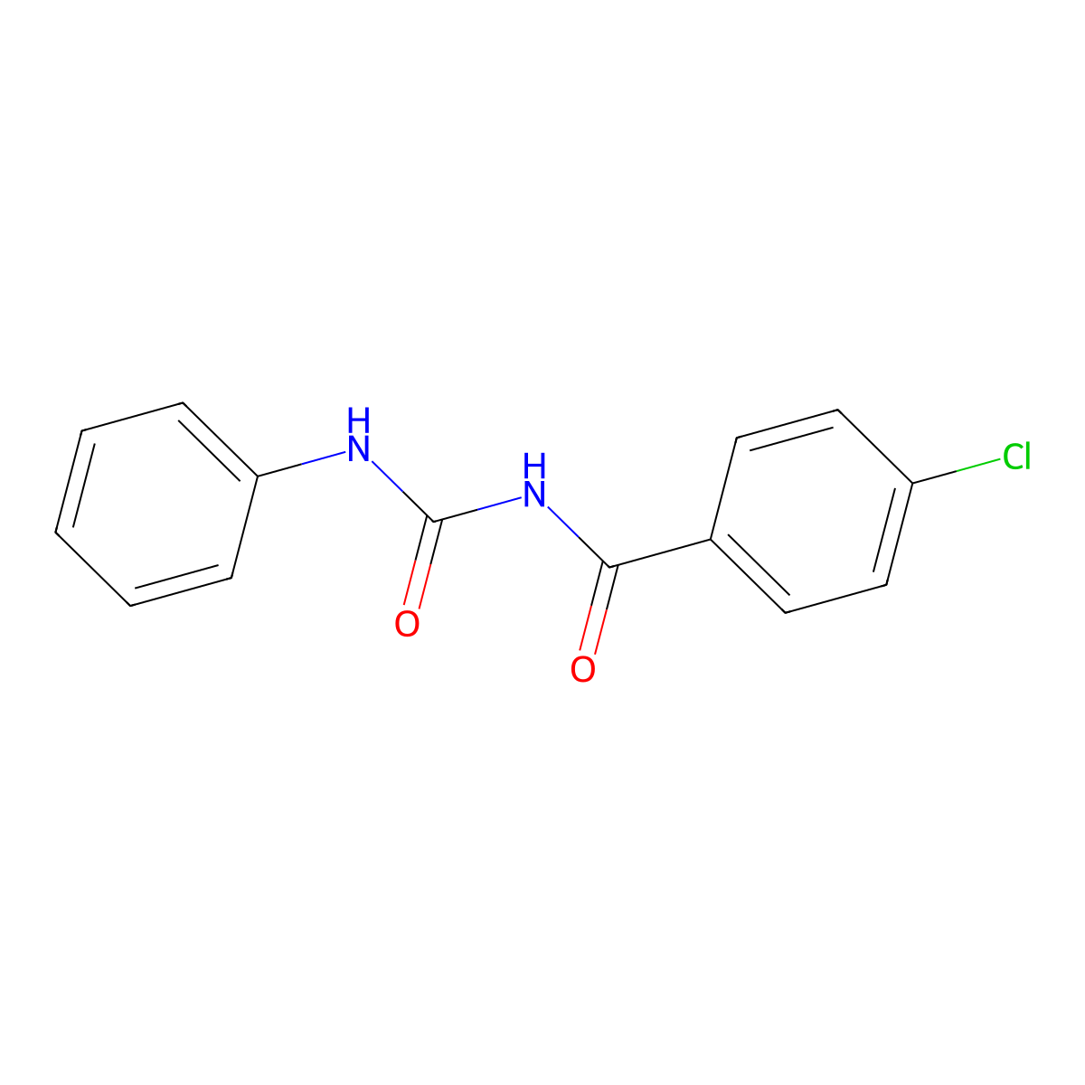 N-(4-chlorobenzoyl)-N'-phenylurea molecular structure, CAS 26971-99-3