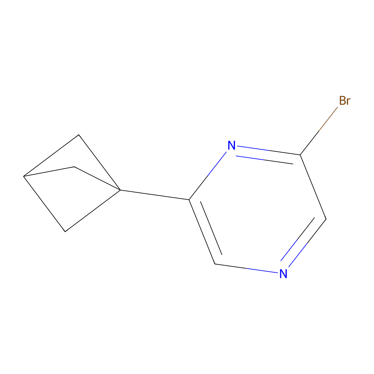2-(Bicyclo[1.1.1]pentan-1-yl)-6-bromopyrazine molecular structure, CAS 2697154-98-4