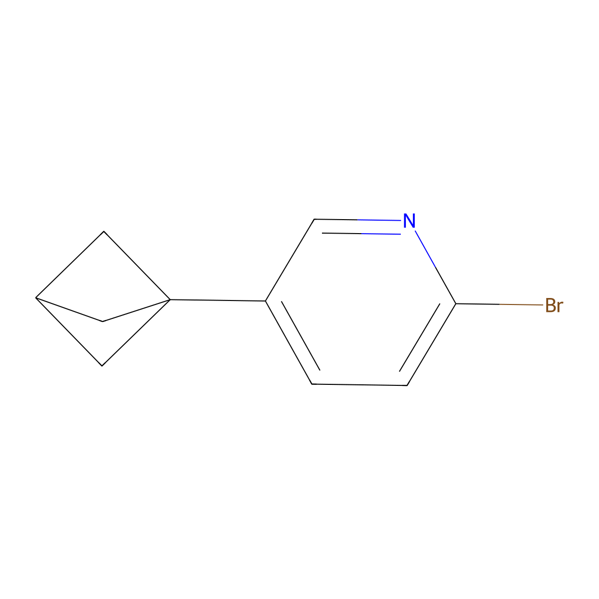5-(Bicyclo[1.1.1]pentan-1-yl)-2-bromopyridine molecular structure, CAS 2697155-00-1