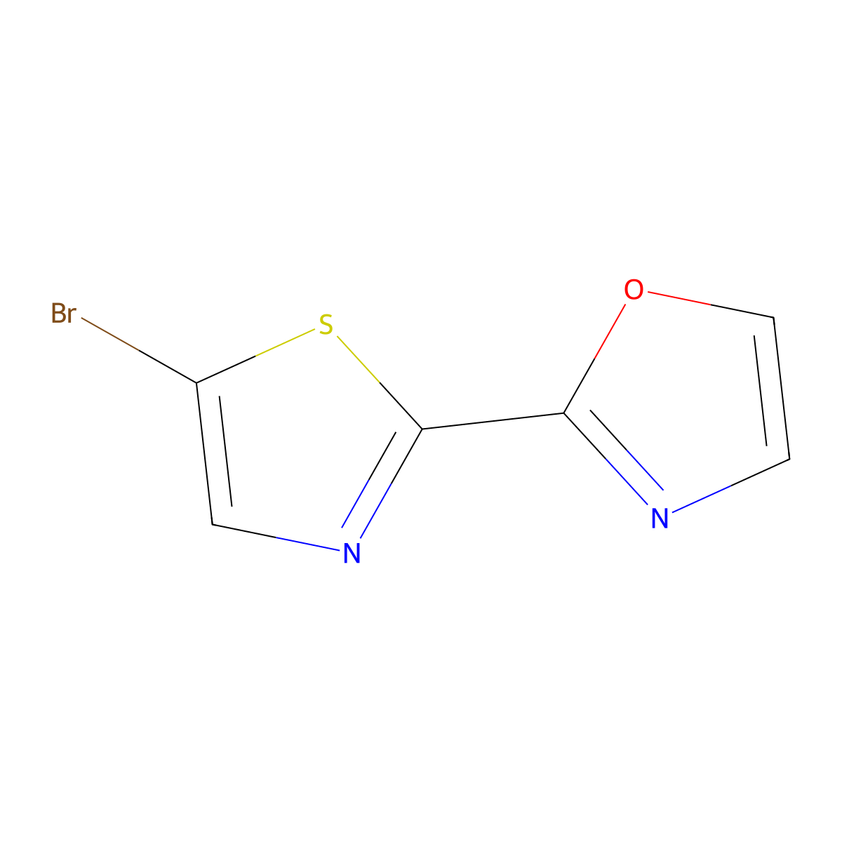 2-(5-Bromothiazol-2-yl)oxazole molecular structure, CAS 2697155-14-7
