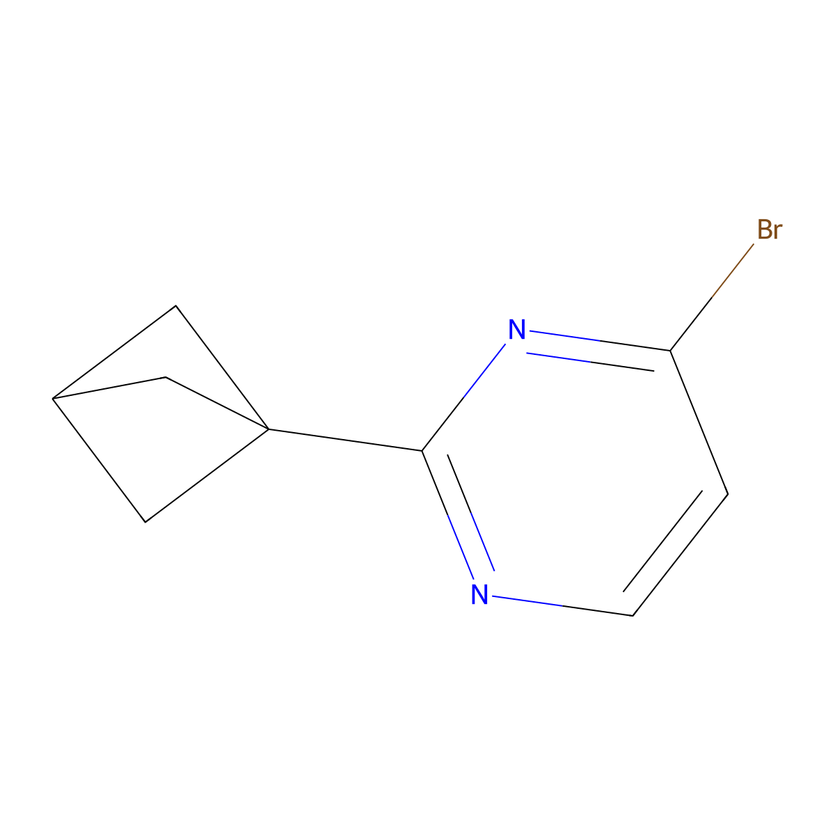 2-(Bicyclo[1.1.1]pentan-1-yl)-4-bromopyrimidine molecular structure, CAS 2697155-22-7