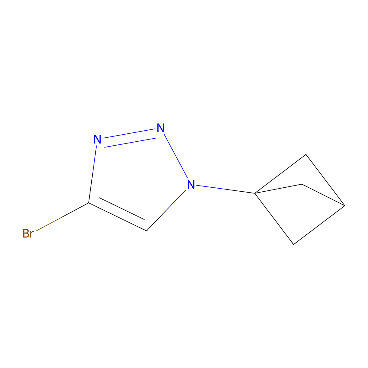 1-(Bicyclo[1.1.1]pentan-1-yl)-4-bromo-1H-1,2,3-triazole molecular structure, CAS 2697155-25-0