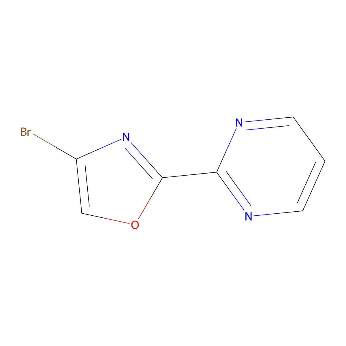 4-Bromo-2-(pyrimidin-2-yl)oxazole molecular structure, CAS 2697155-62-5