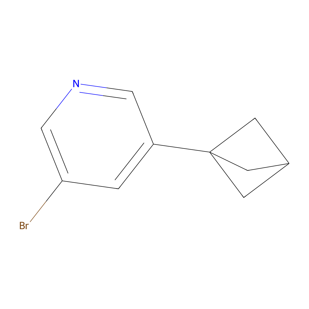 3-(Bicyclo[1.1.1]pentan-1-YL)-5-bromopyridine molecular structure, CAS 2697156-64-0