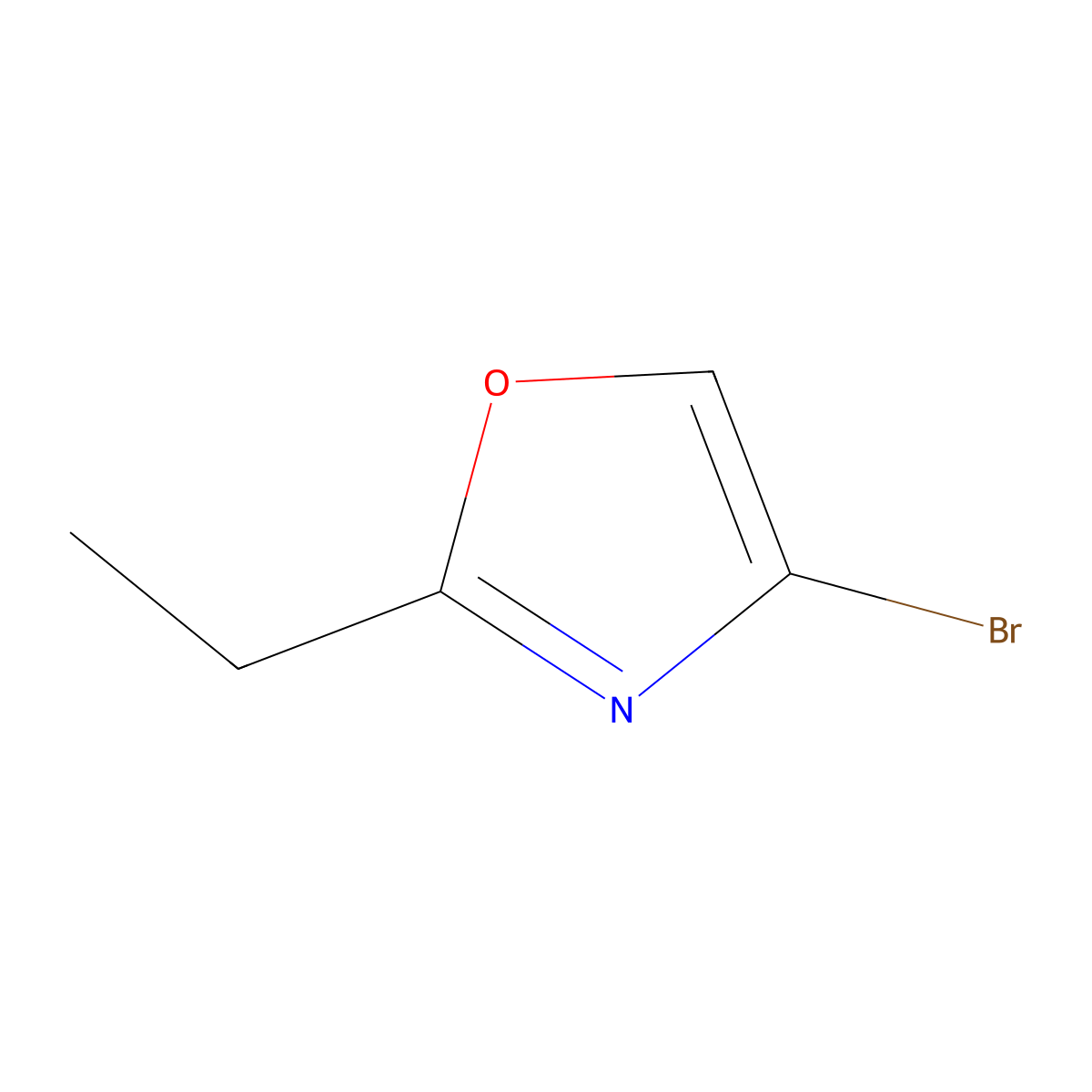 4-Bromo-2-ethyloxazole molecular structure, CAS 2697156-79-7