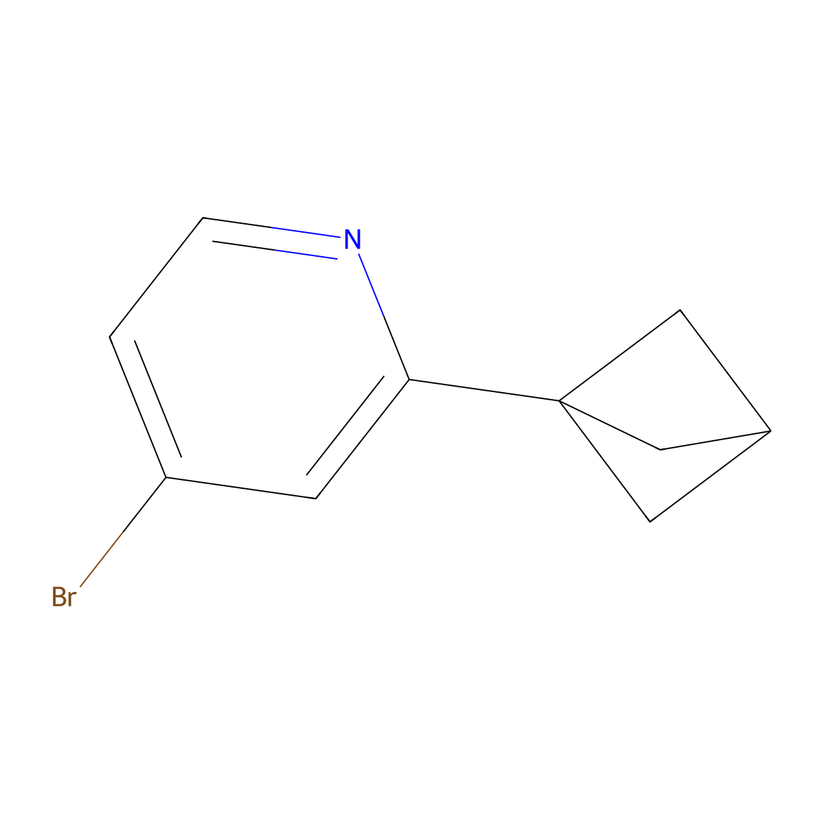 2-(Bicyclo[1.1.1]pentan-1-YL)-4-bromopyridine molecular structure, CAS 2697157-05-2