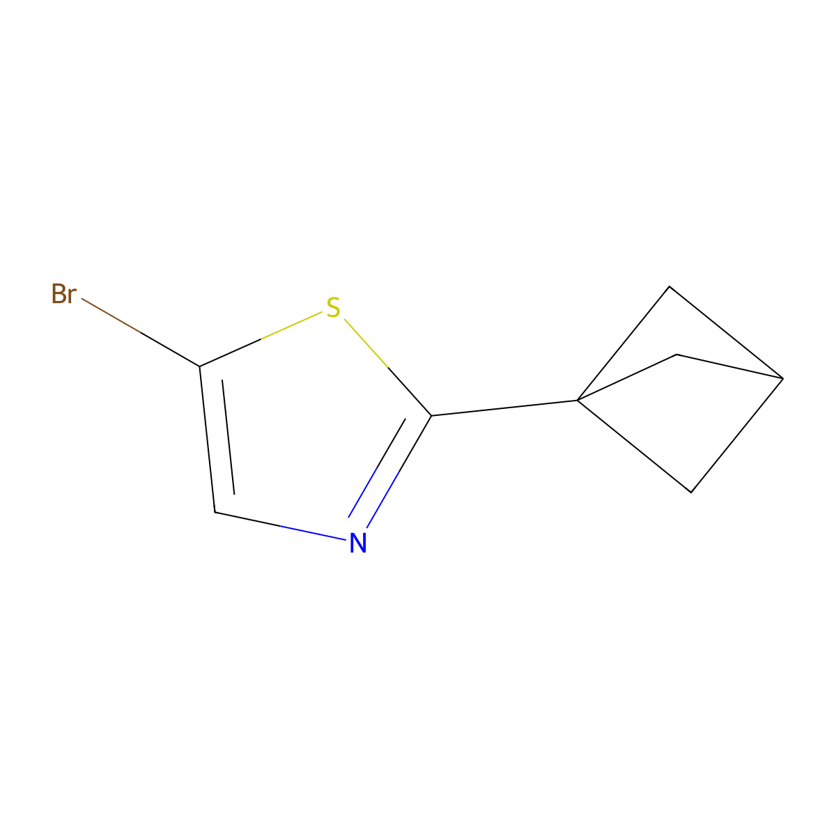 2-(Bicyclo[1.1.1]pentan-1-yl)-5-bromothiazole molecular structure, CAS 2697162-25-5