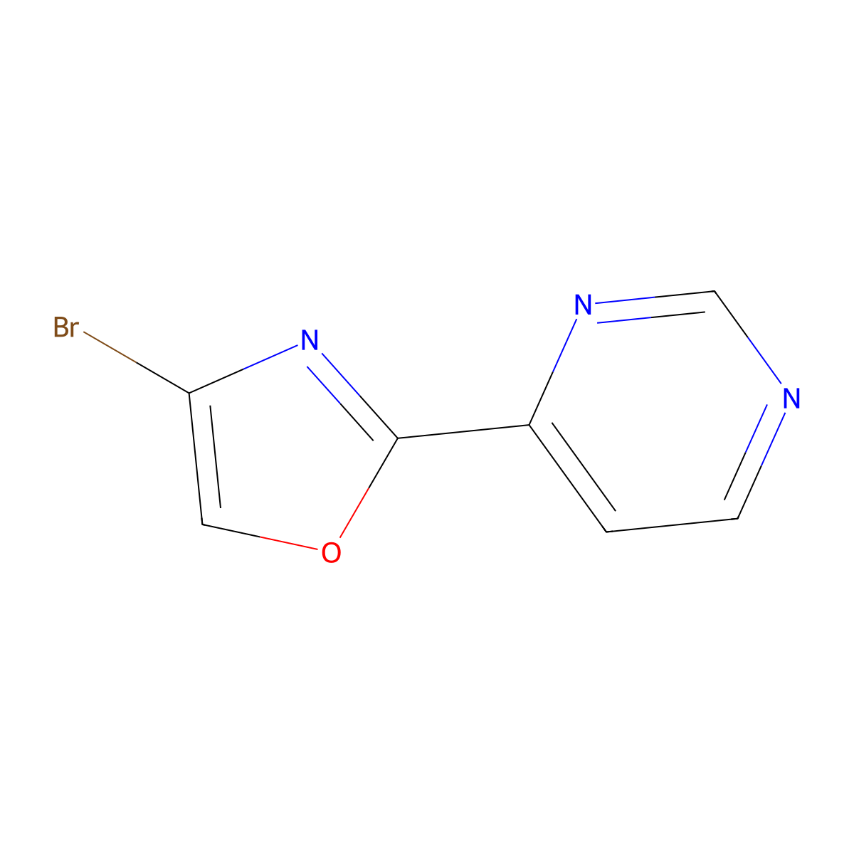 4-Bromo-2-(pyrimidin-4-yl)oxazole molecular structure, CAS 2697162-27-7