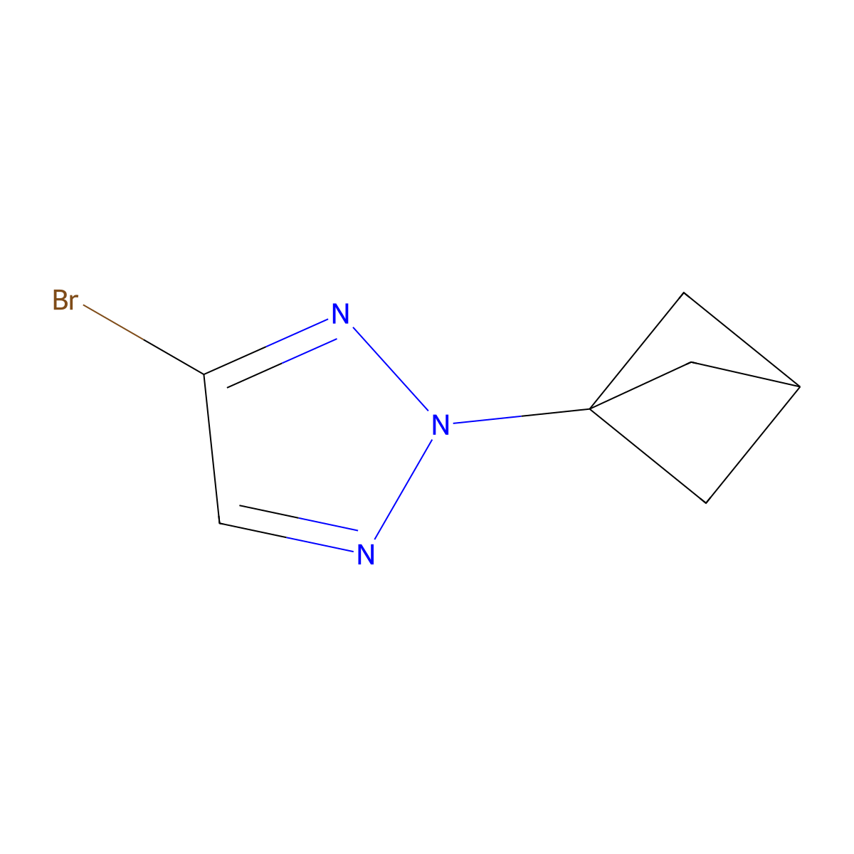 2-(1-Bicyclo[1.1.1]pentanyl)-4-bromo-triazole molecular structure, CAS 2697162-31-3