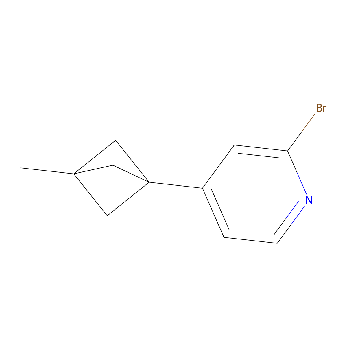 2-Bromo-4-(3-methylbicyclo[1.1.1]pentan-1-yl)pyridine molecular structure, CAS 2697162-34-6