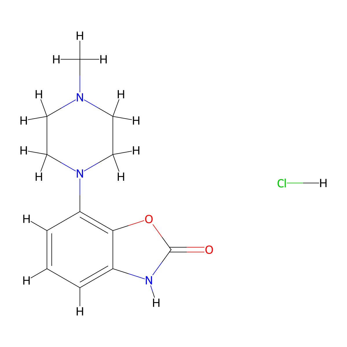 Pardoprunox hydrochloride molecular structure, CAS 269718-83-4