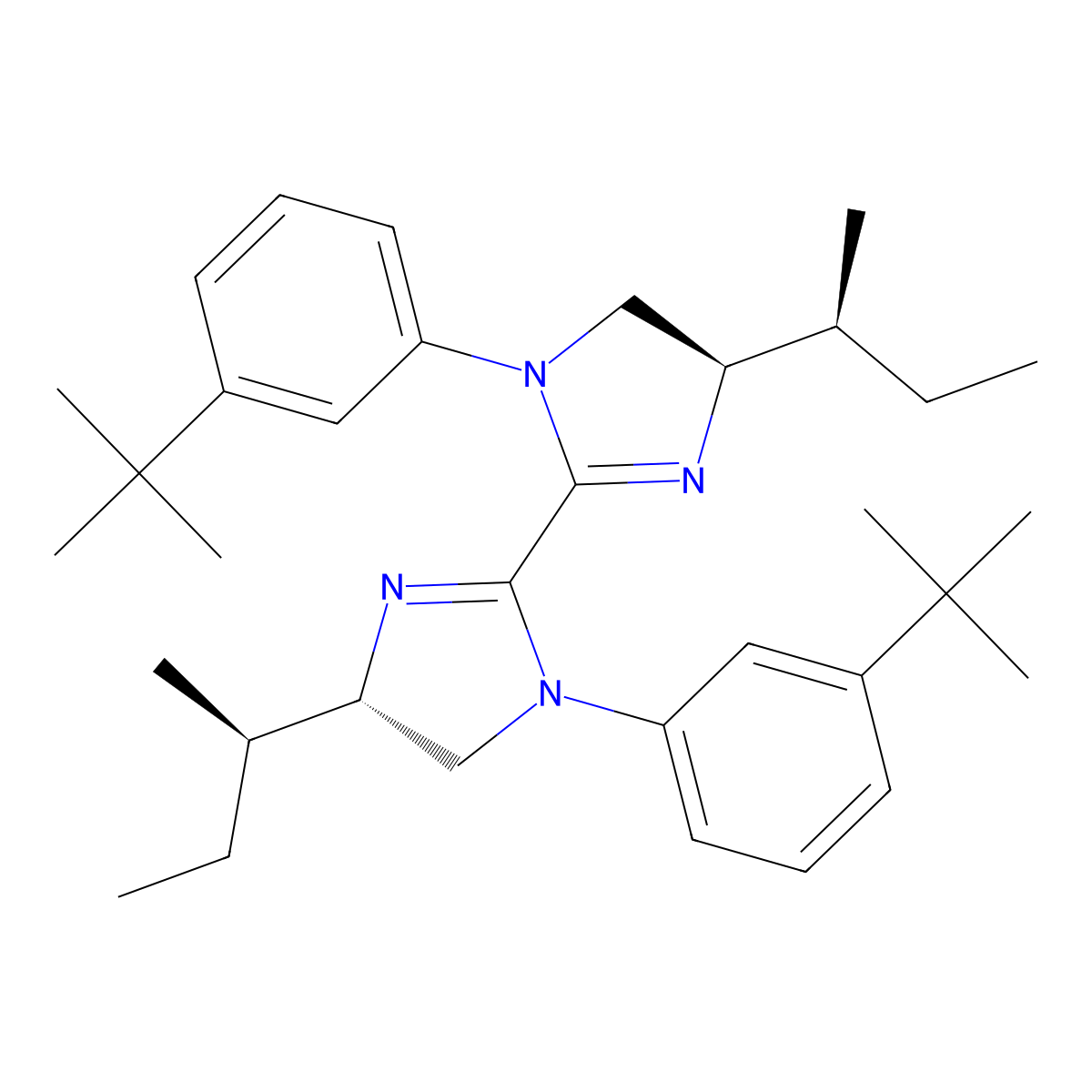 (4S)-4-[(2R)-butan-2-yl]-2-[(4R)-4-[(2S)-butan-2-yl]-1-(3-tert-butylphenyl)-4,5-dihydroimidazol-2-yl]-1-(3-tert-butylphenyl)-4,5-dihydroimidazole molecular structure, CAS 2697181-89-6