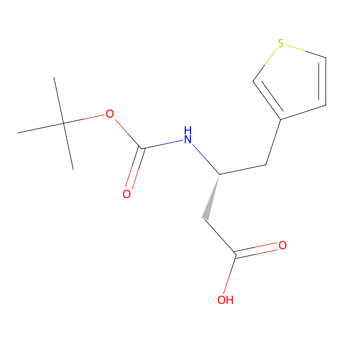 Boc-(R)-3-Amino-4-(3-thienyl)-butyric acid molecular structure, CAS 269726-92-3