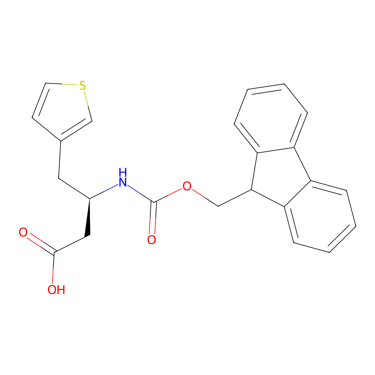 Fmoc-(R)-3-Amino-4-(3-thienyl)-butyric acid molecular structure, CAS 269726-93-4