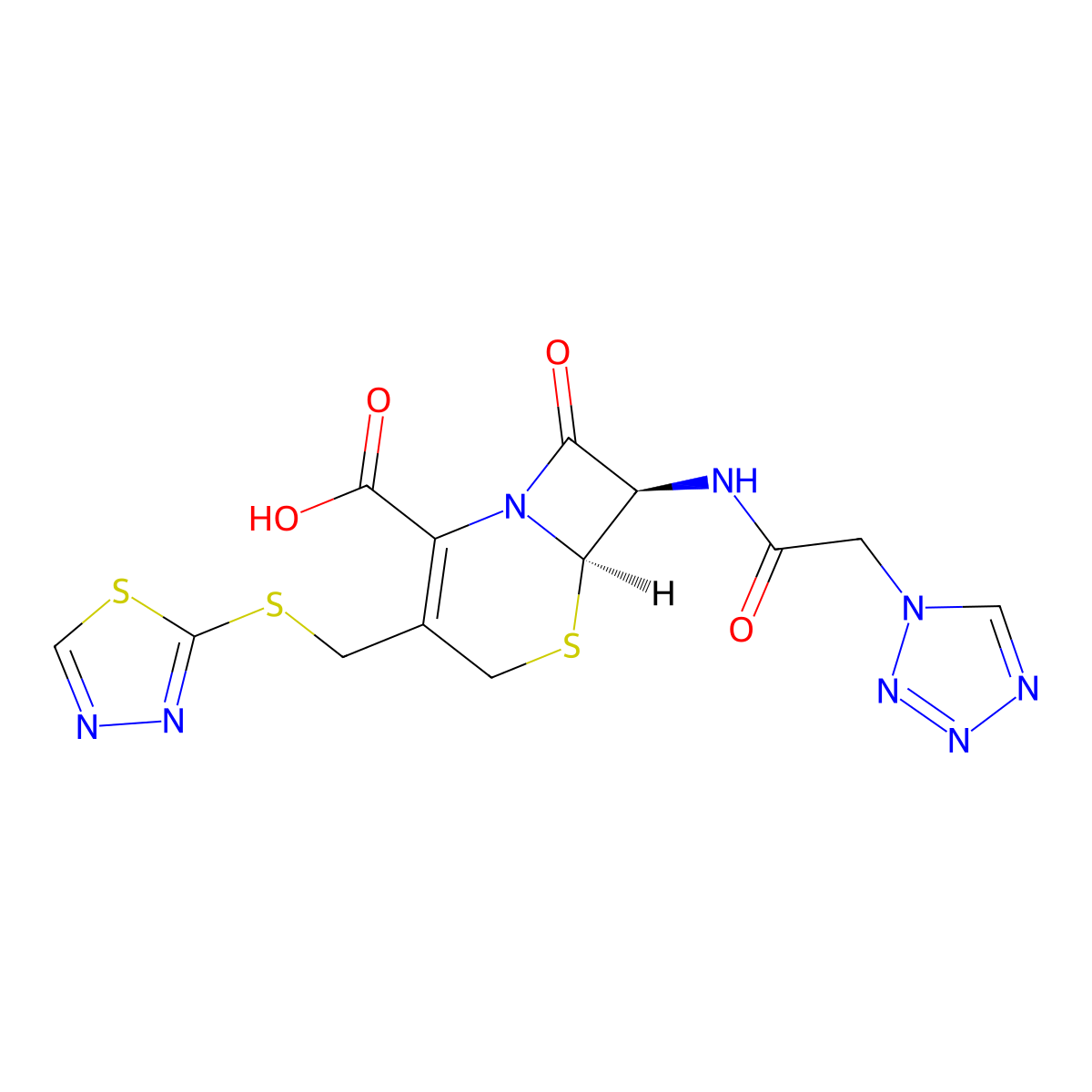 Ceftezole molecular structure, CAS 26973-24-0