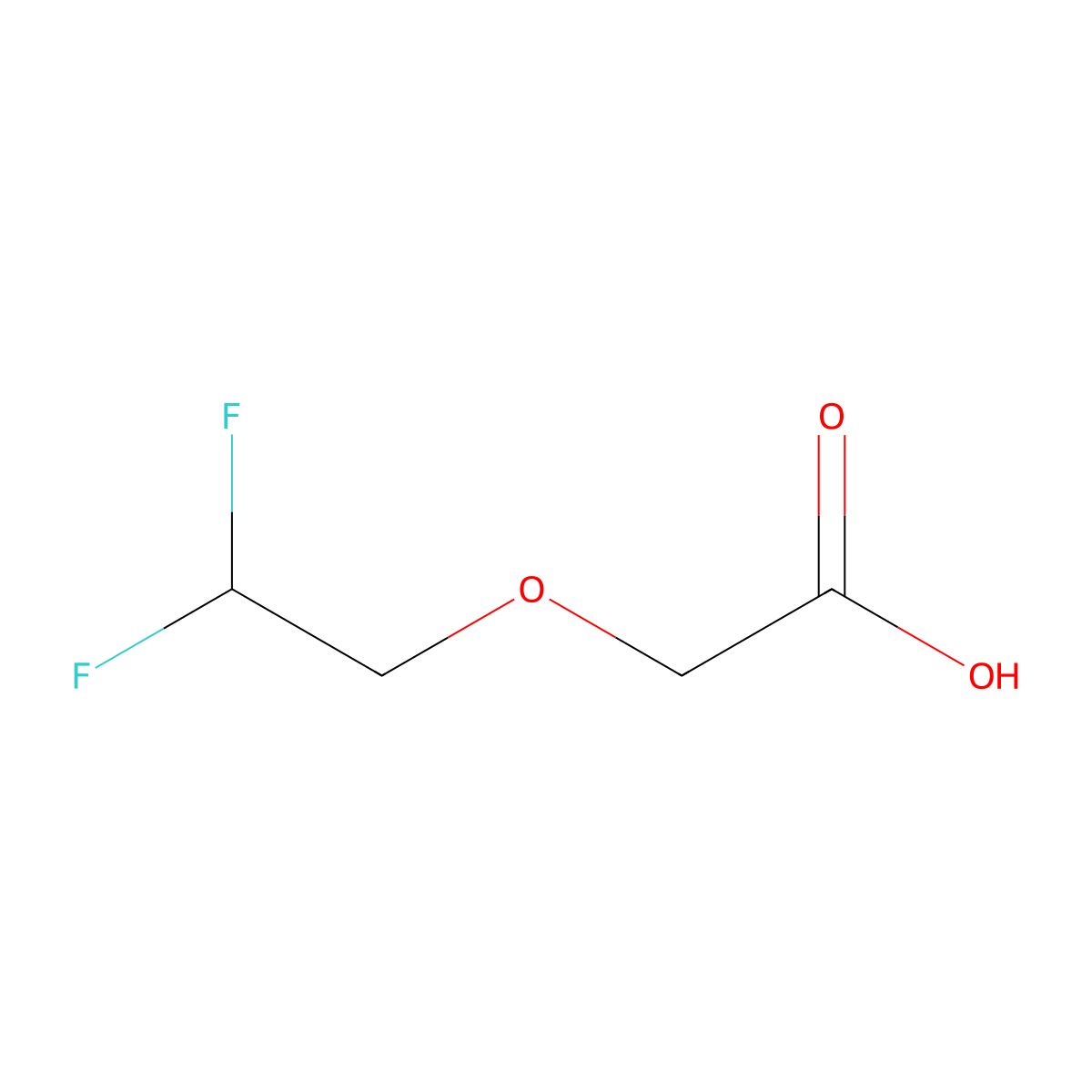 2-(2,2-Difluoroethoxy)acetic acid molecular structure, CAS 269731-26-2