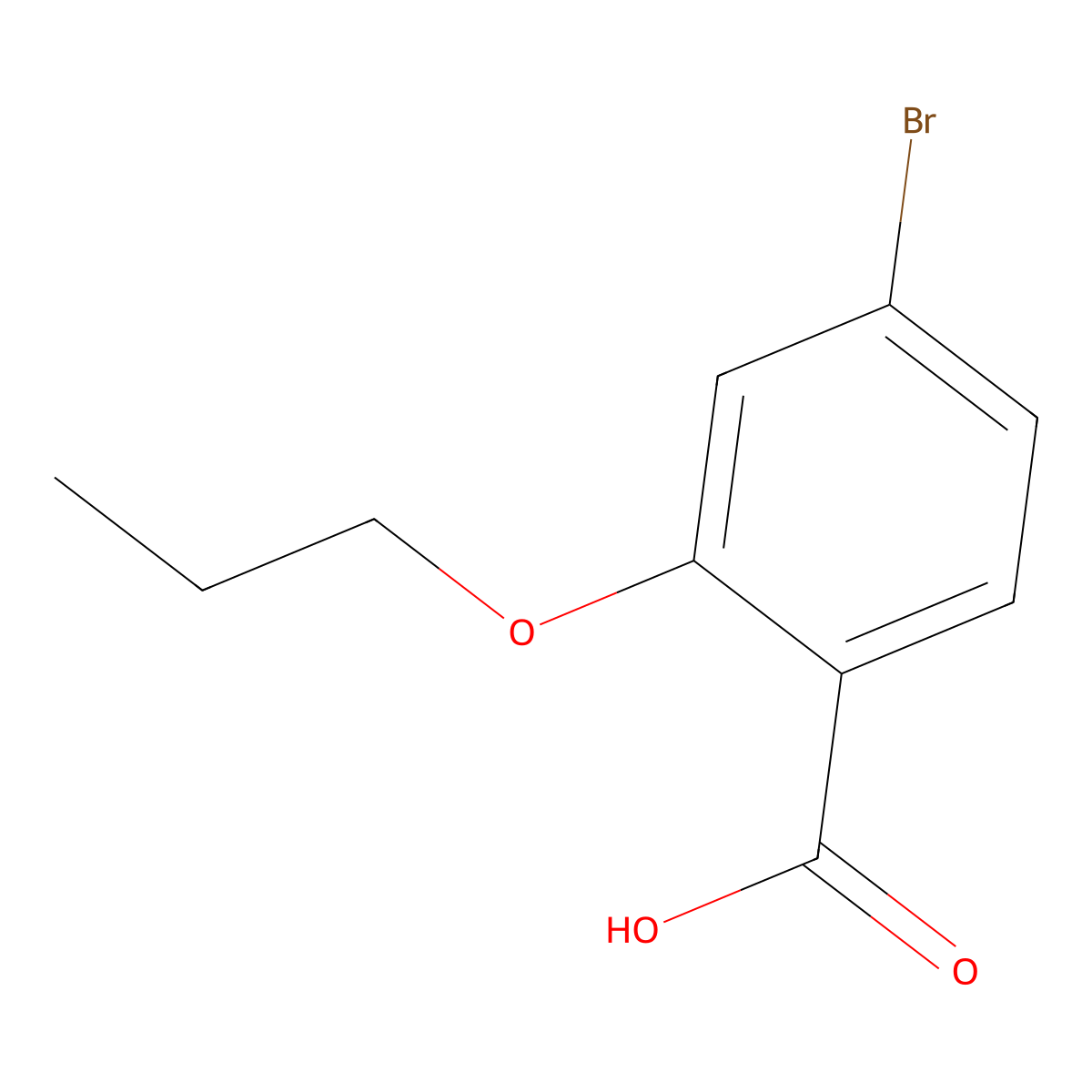 4-Bromo-2-propoxybenzoic acid molecular structure, CAS 269731-55-7