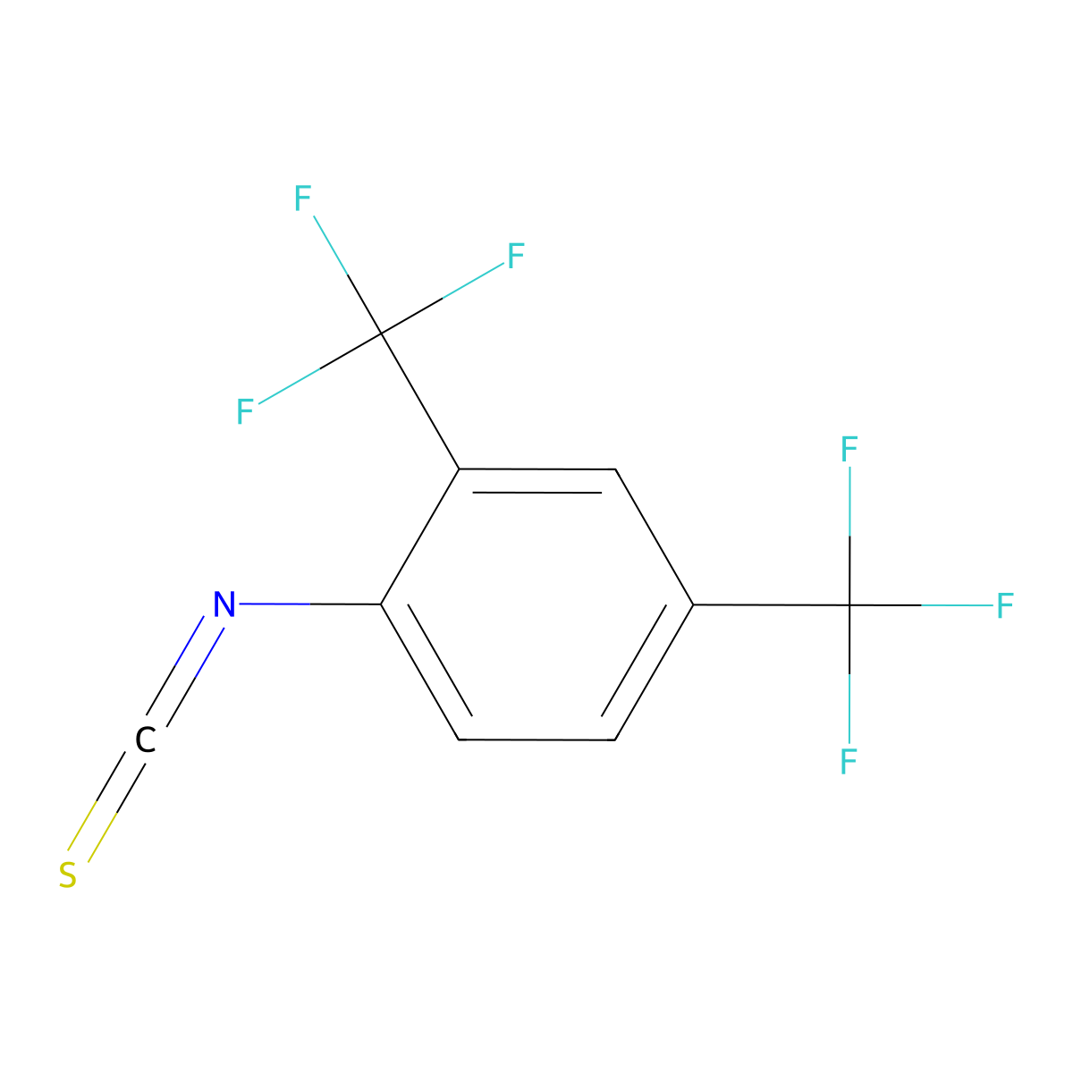 2,4-Bis(trifluoromethyl)phenylisothiocyanate molecular structure, CAS 269736-40-5