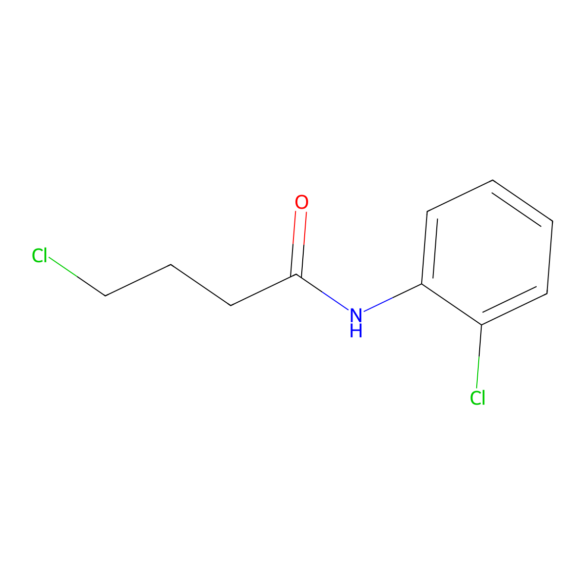 4-chloro-N-(2-chlorophenyl)butanamide molecular structure, CAS 26974-78-7