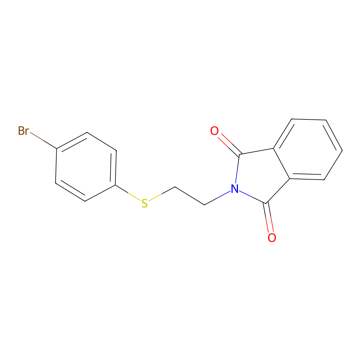 2-{2-[(4-bromophenyl)sulfanyl]ethyl}-2,3-dihydro-1H-isoindole-1,3-dione molecular structure, CAS 269743-56-8