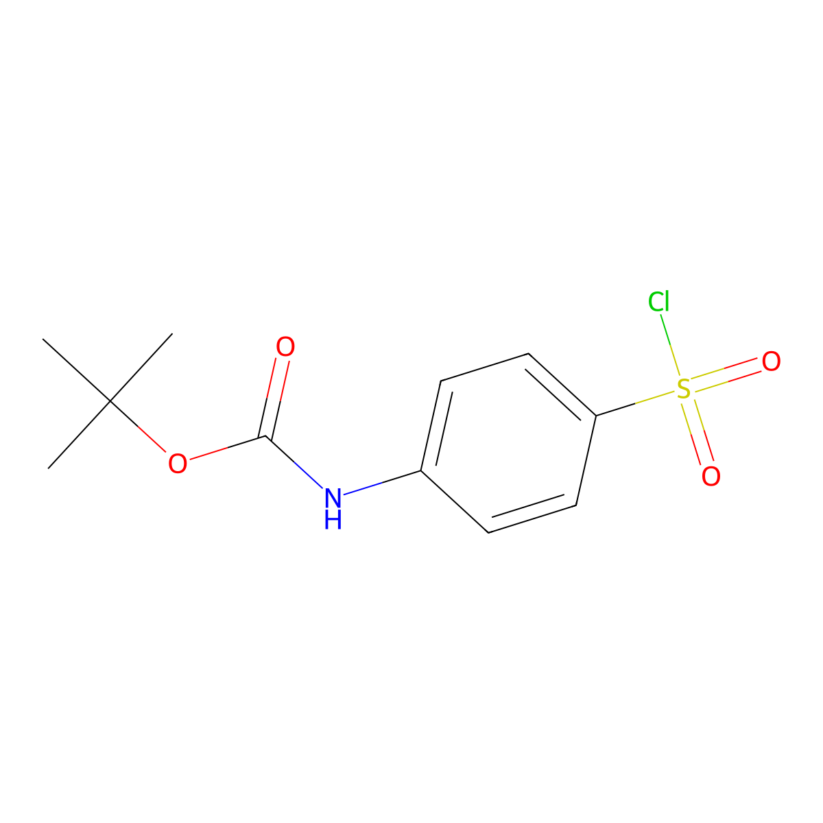 tert-Butyl (4-(chlorosulfonyl)phenyl)carbamate molecular structure, CAS 269747-25-3