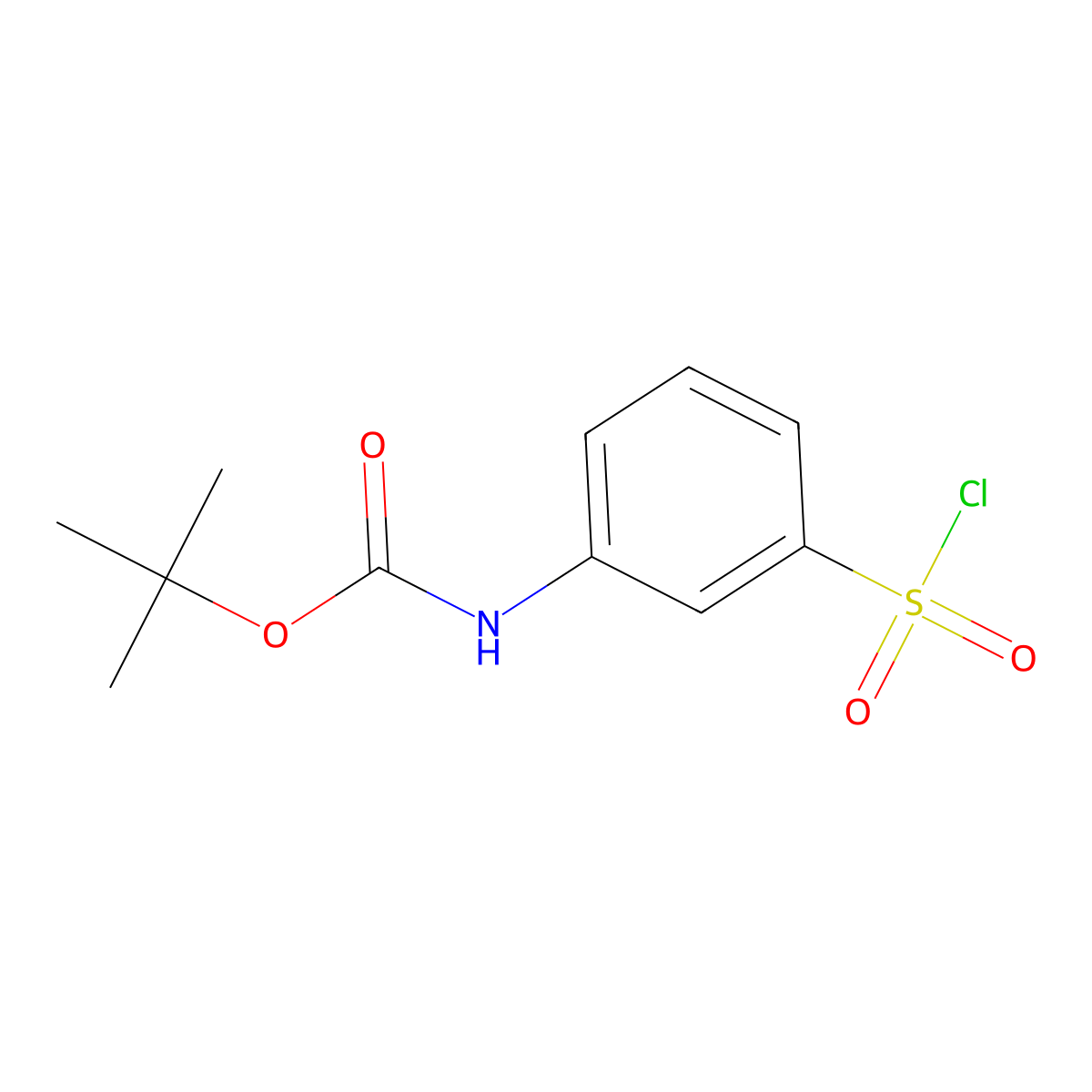 tert-butyl N-(3-(chlorosulfonyl)phenyl)carbamate molecular structure, CAS 269747-26-4