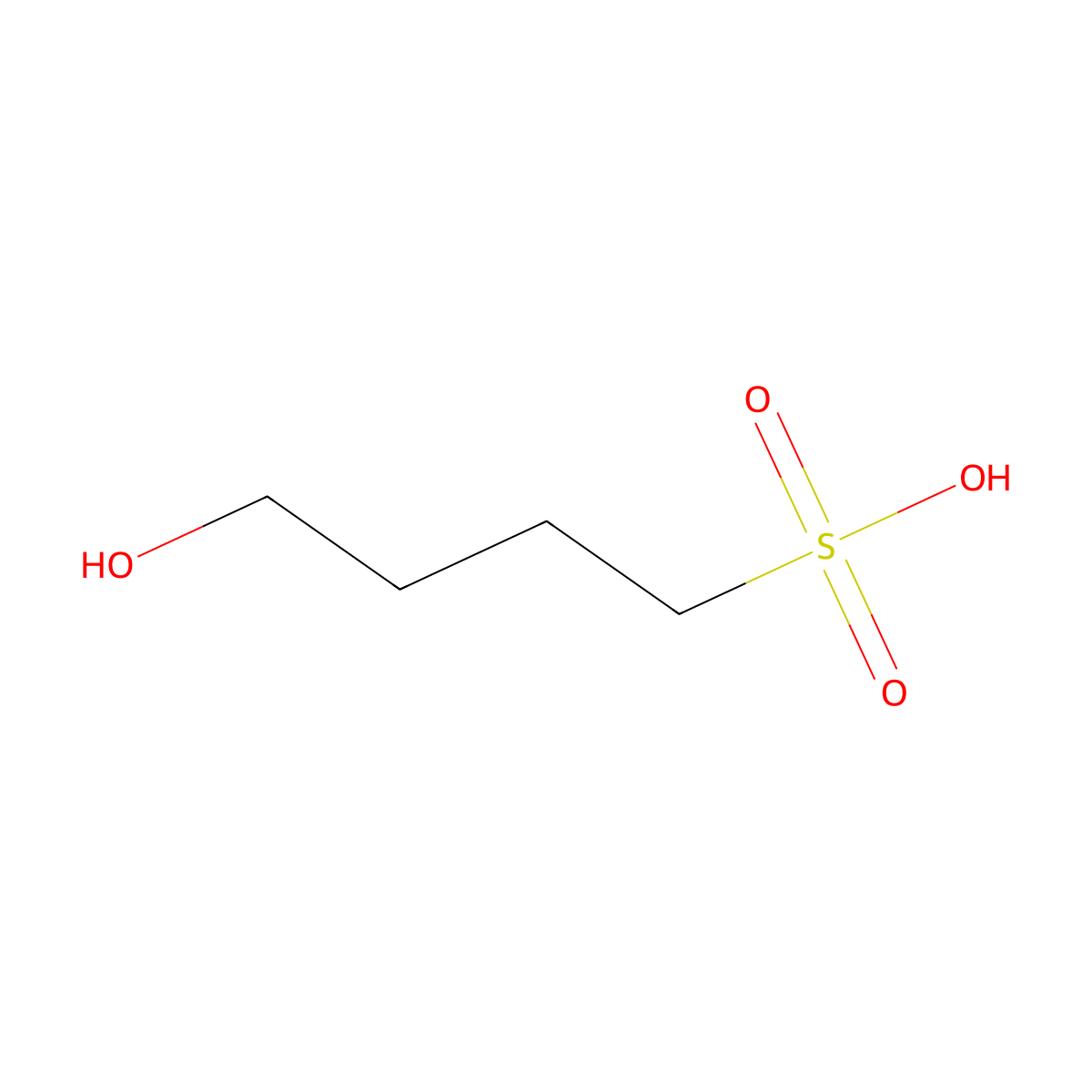 4-Hydroxy-1-butanesulfonic acid molecular structure, CAS 26978-64-3