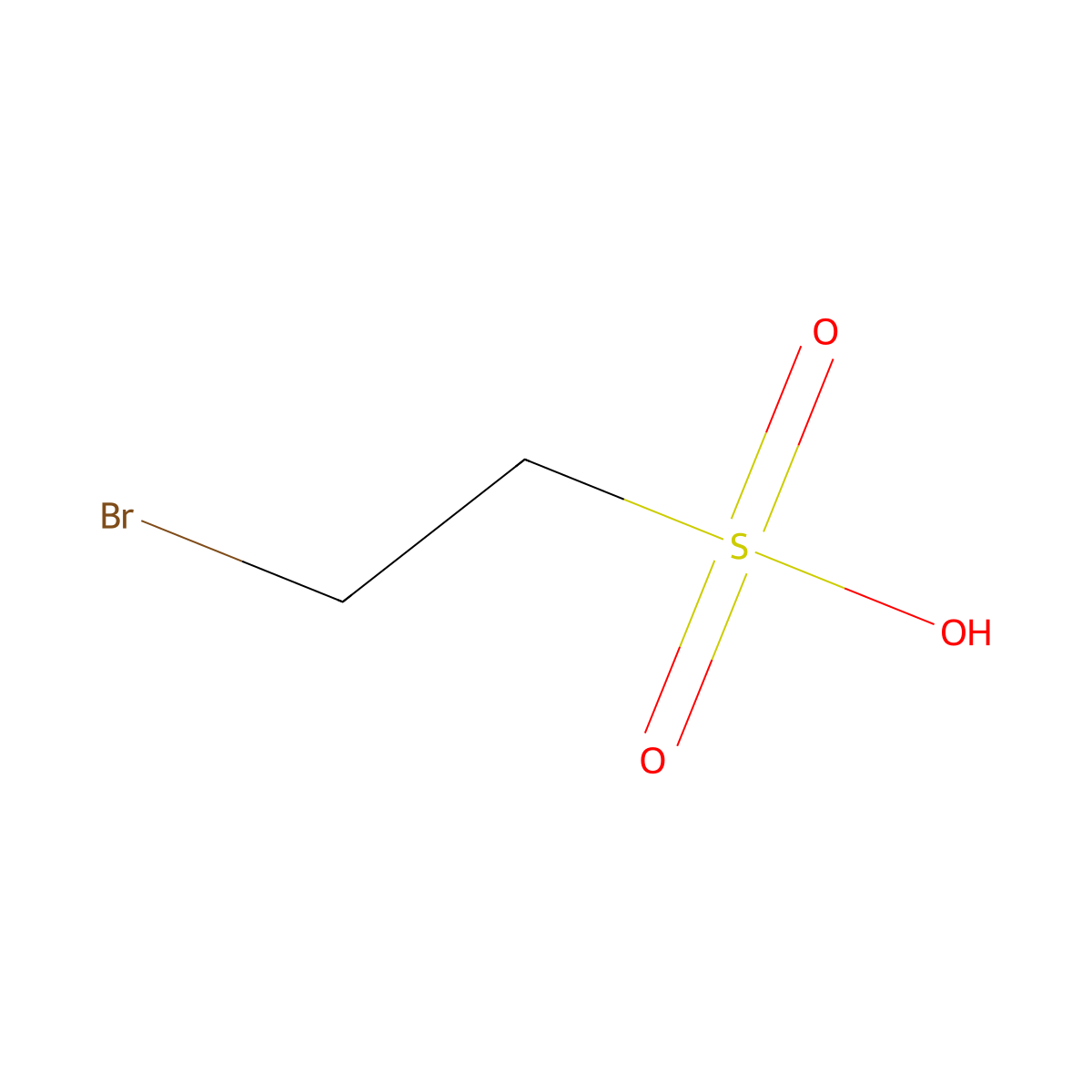 Bromoethanesulfonic acid molecular structure, CAS 26978-65-4
