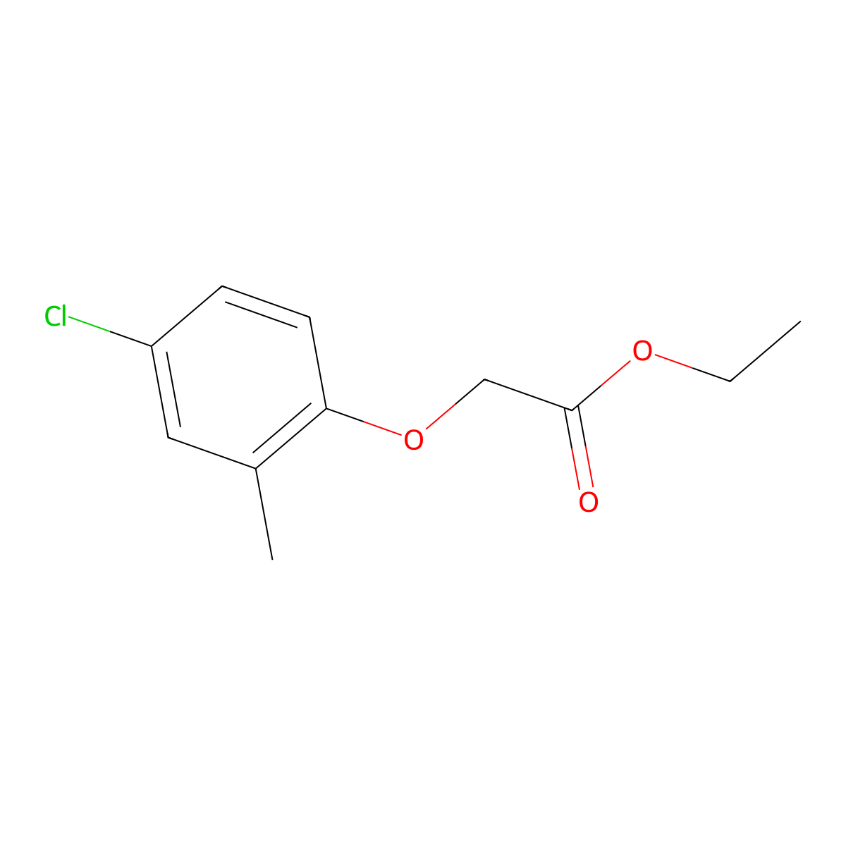 4-Chloro-2-methylphenoxyacetic acid ethyl ester molecular structure, CAS 2698-38-6