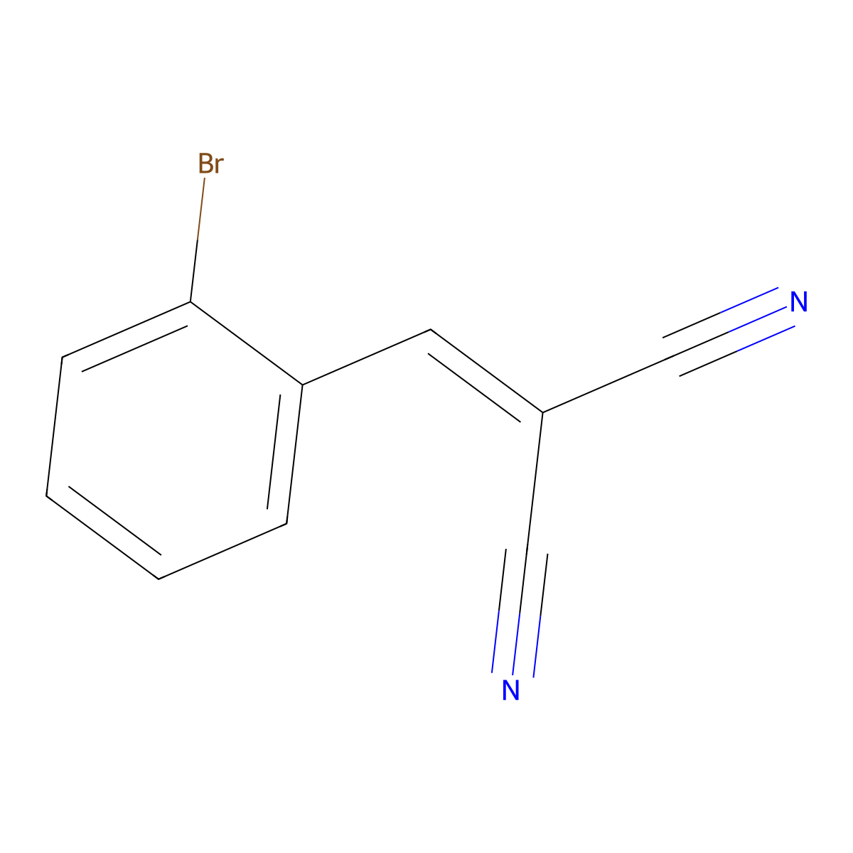 2-Bromobenzylidenemalononitrile molecular structure, CAS 2698-42-2