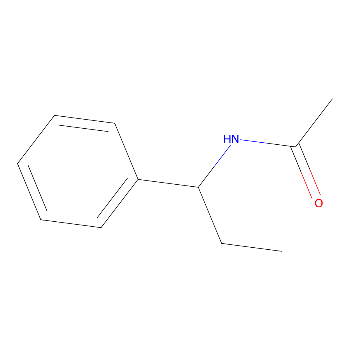 N-(1-phenylpropyl)acetamide molecular structure, CAS 2698-79-5