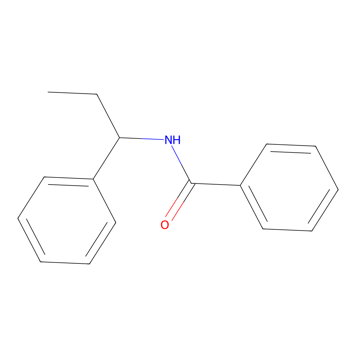 N-(1-Phenylpropyl)benzamide molecular structure, CAS 2698-80-8