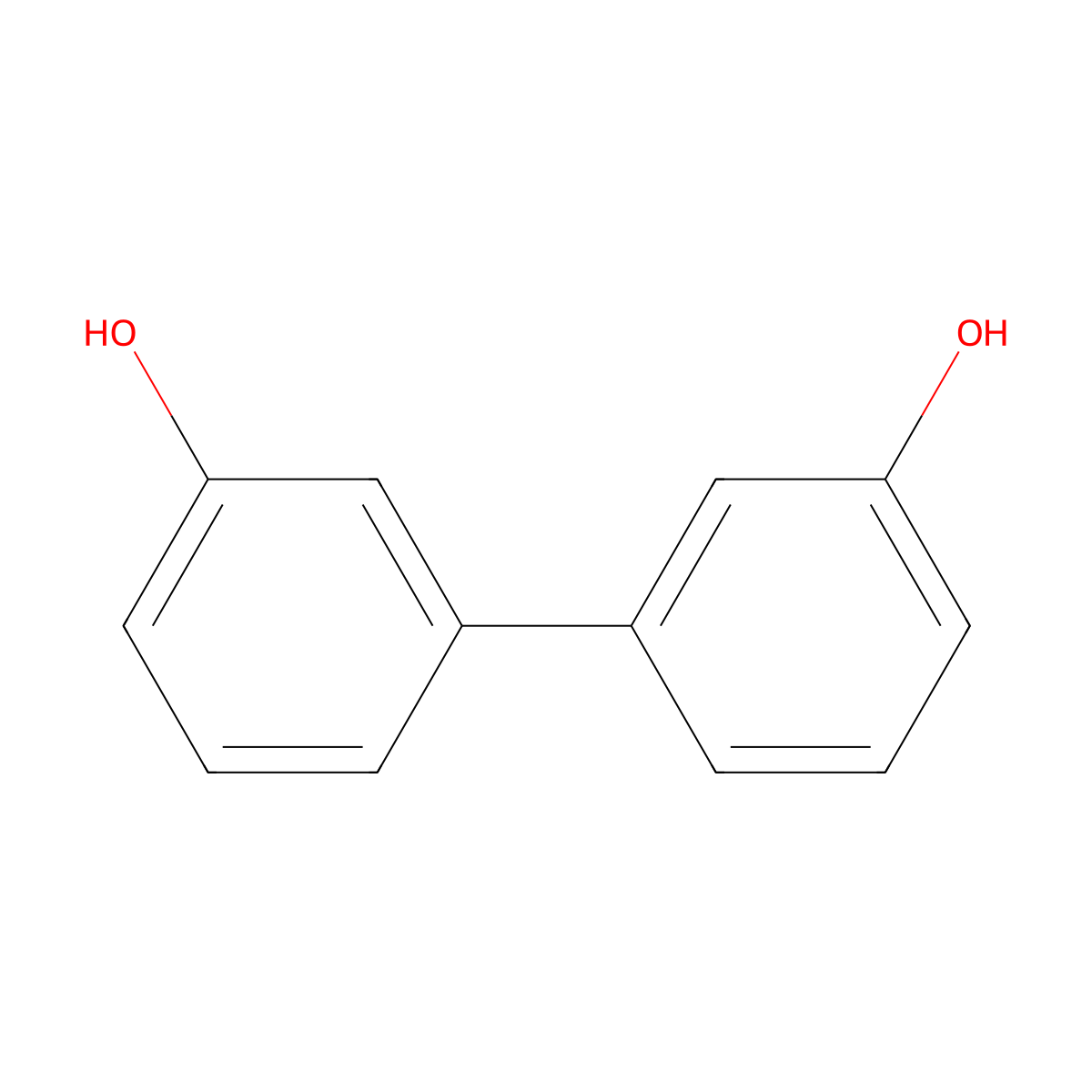 3,3'-Biphenyldiol molecular structure, CAS 26983-52-8