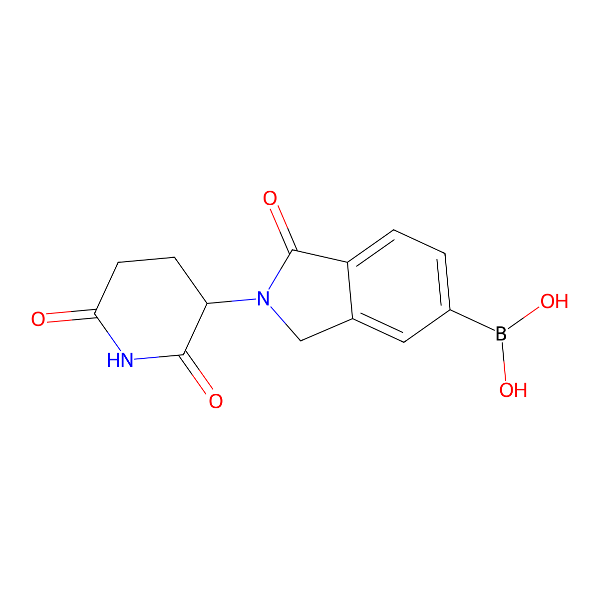 [2-(2,6-dioxopiperidin-3-yl)-1-oxo-2,3-dihydro-1H-isoindol-5-yl]boronic acid molecular structure, CAS 2698398-68-2