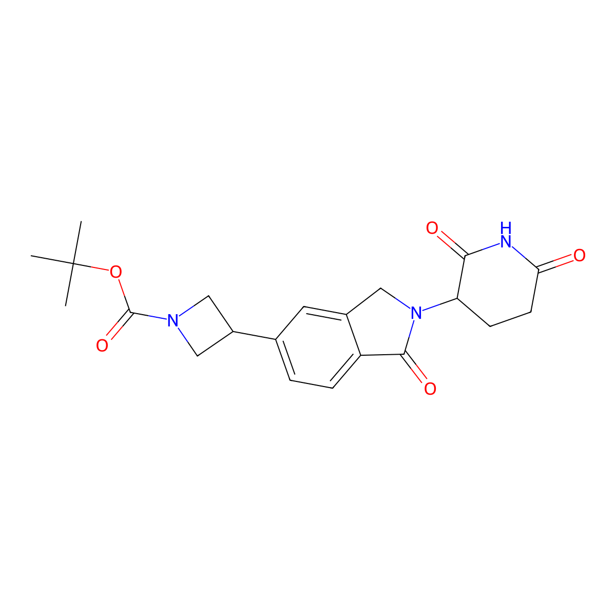 3-[5-(1-Boc-3-azetidinyl)-1-oxo-2-isoindolinyl]piperidine-2,6-dione molecular structure, CAS 2698398-69-3