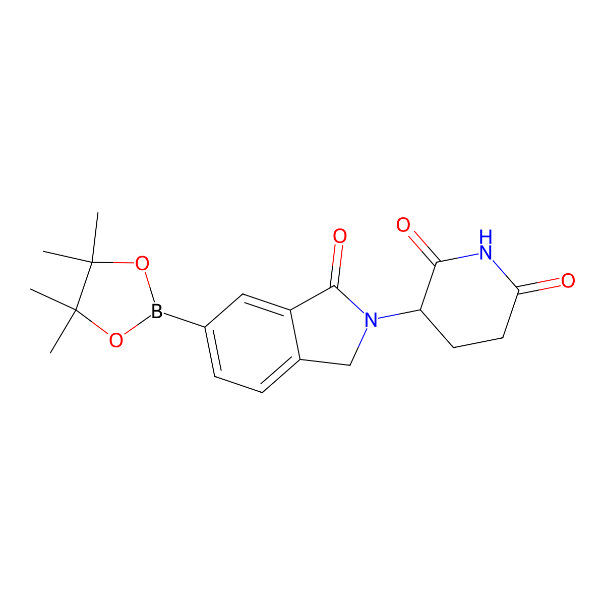 3-[1-oxo-6-(4,4,5,5-tetramethyl-1,3,2-dioxaborolan-2-yl)-2,3-dihydro-1H-isoindol-2-yl]piperidine-2,6-dione molecular structure, CAS 2698398-71-7