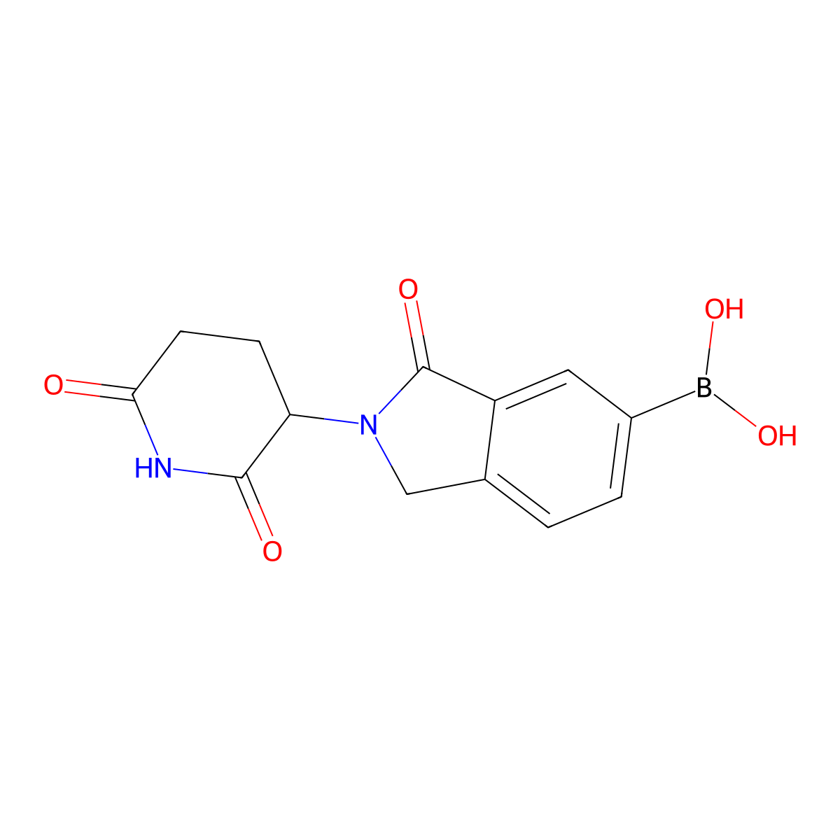 [2-(2,6-dioxopiperidin-3-yl)-3-oxo-2,3-dihydro-1H-isoindol-5-yl]boronic acid molecular structure, CAS 2698398-72-8