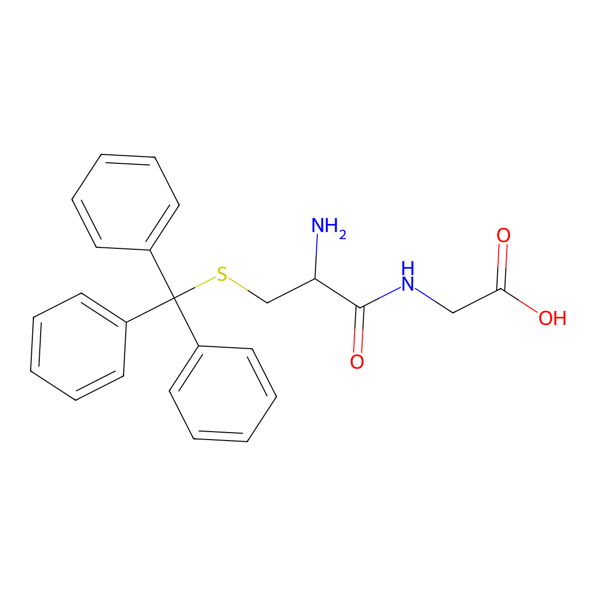 Glycine, (S-triphenylmethyl)-L-cysteinyl- molecular structure, CAS 26988-61-4