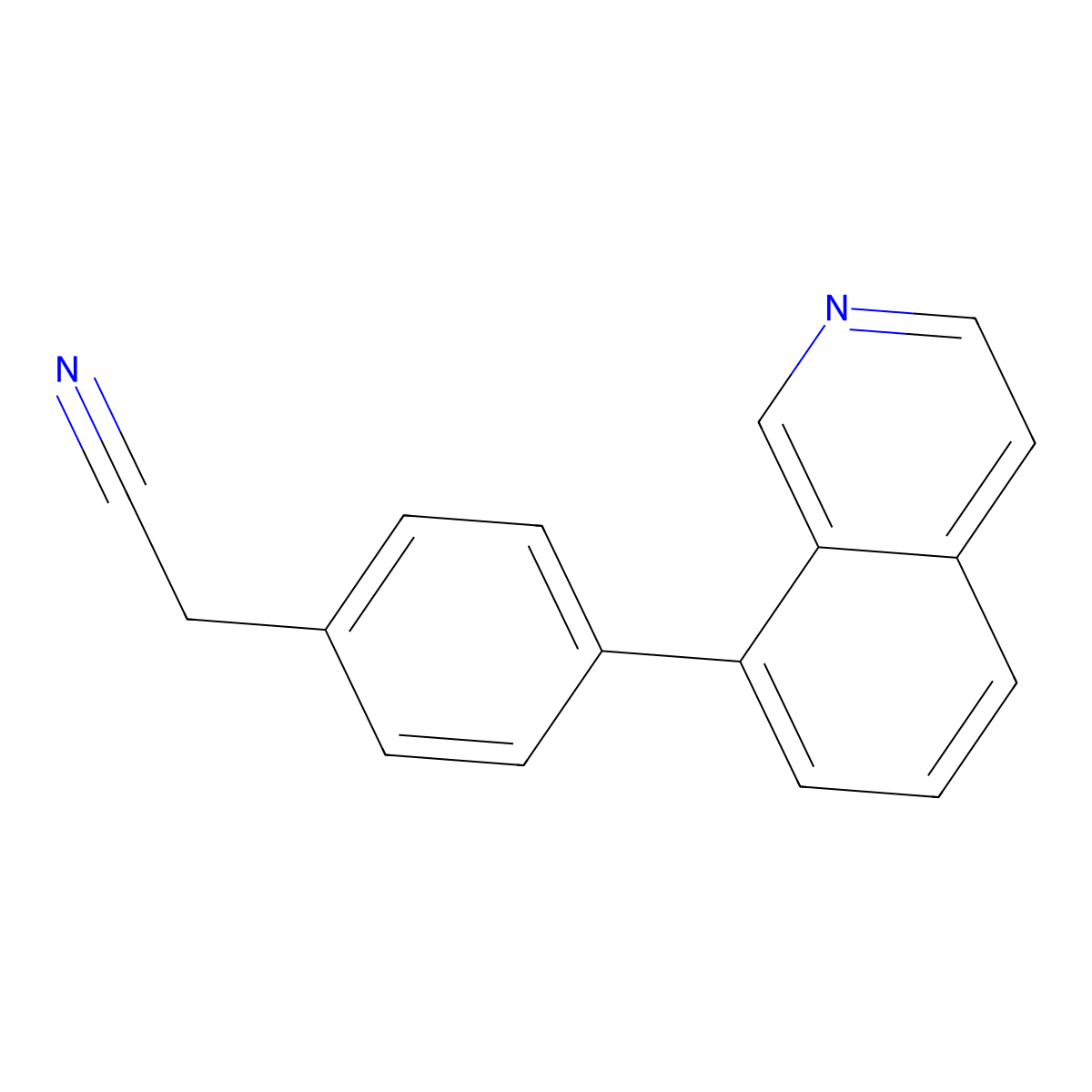 [4-(Isoquinolin-8-yl)phenyl]acetonitrile molecular structure, CAS 2699704-12-4