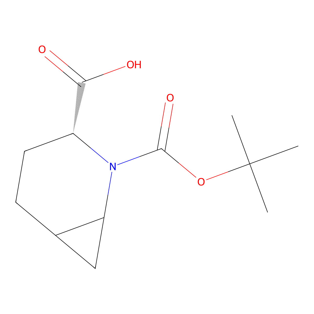 (3R)-2-Boc-2-azabicyclo[4.1.0]heptane-3-carboxylic Acid molecular structure, CAS 2699922-08-0