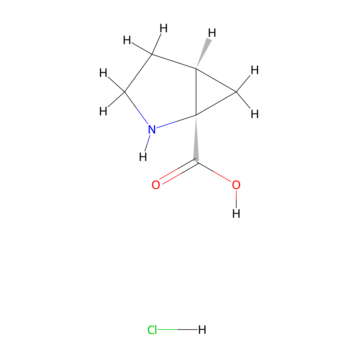 (1R,5S)-2-azabicyclo[3.1.0]hexane-1-carboxylic acid hydrochloride molecular structure, CAS 2699955-61-6