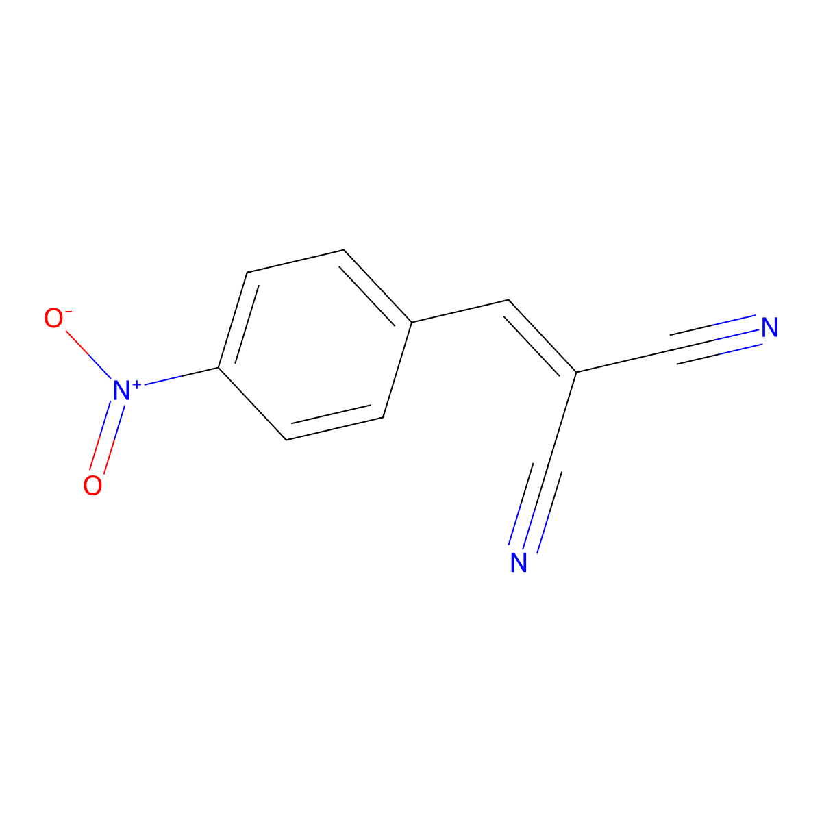 4-Nitrobenzylidene malononitrile molecular structure, CAS 2700-23-4