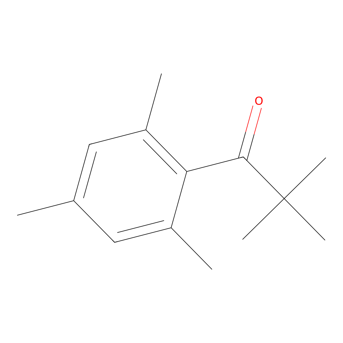 2,2-Dimethyl-1-(2,4,6-trimethylphenyl)propan-1-one molecular structure, CAS 2700-84-7